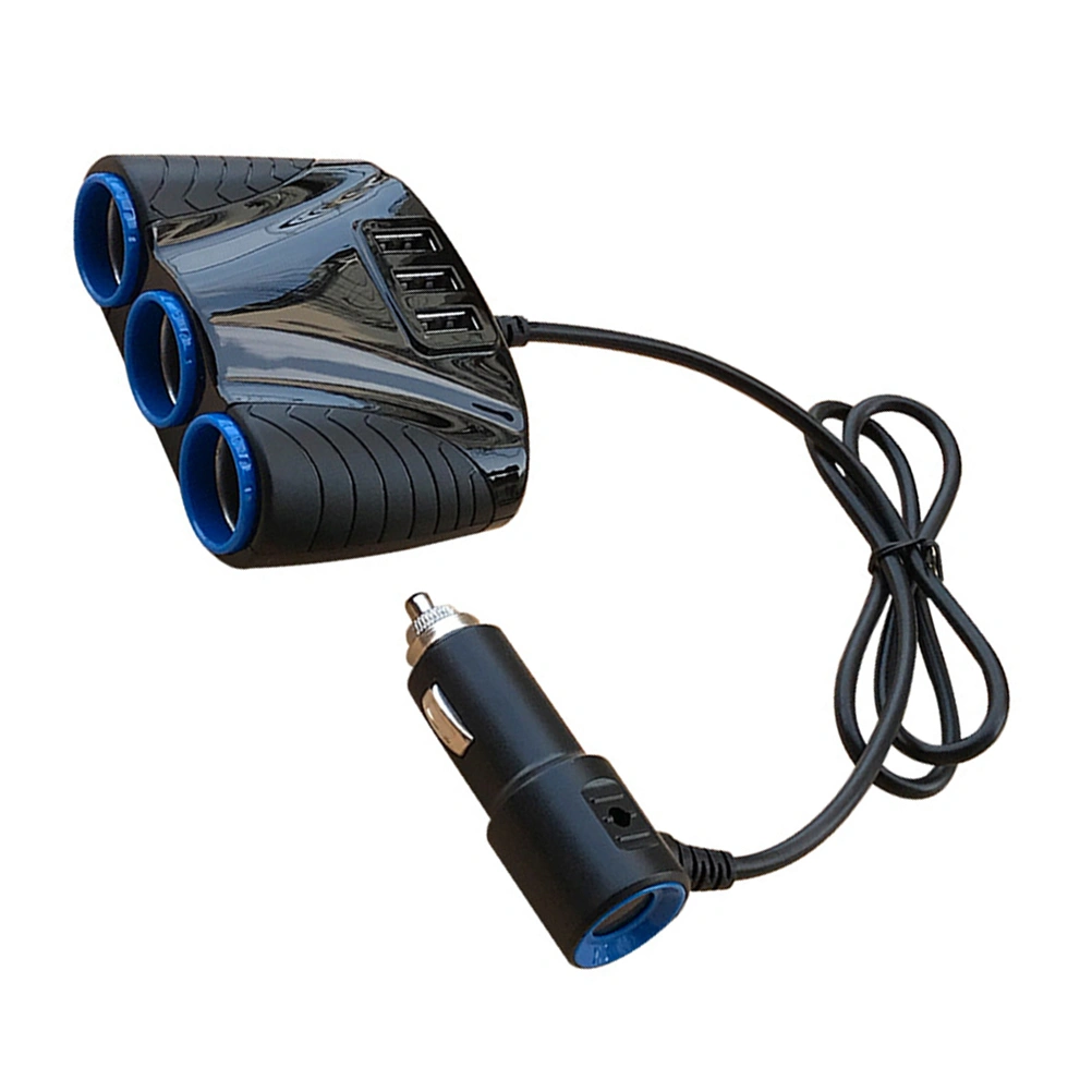 Auto Cigarette Lighter Charger Vehicle Charger Extender Three USB Car Charger