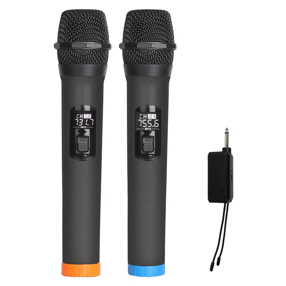 1 Set of Wireless Microphone Professional Handheld Cordless Microphone for Studio Karaoke Conference (Bottom Color for Random)