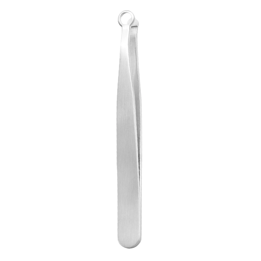 1Pc Stainless Steel Nasal Hair Tweezer Round Head Nasal Hair Eyebrow Clip Trimming Tool for Adults (Silver)