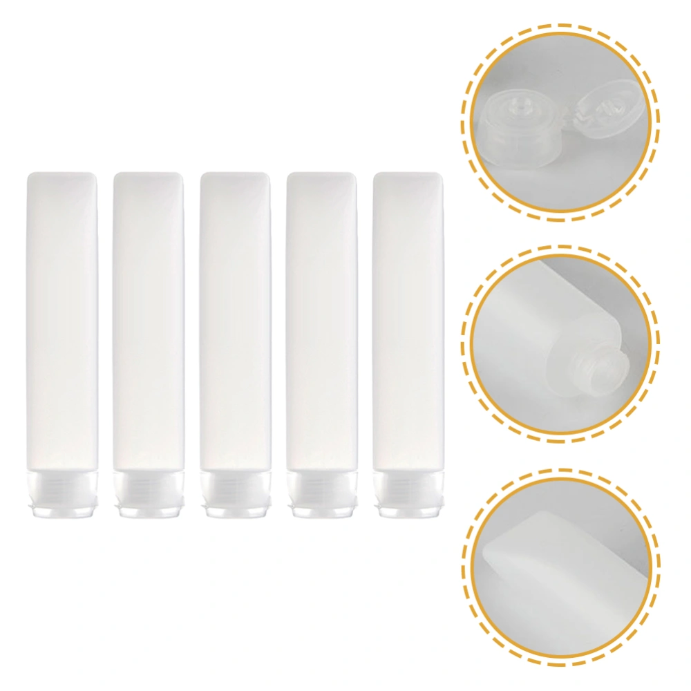 10Pcs Empty Travel Lotion Tubes with Flip Cap Refillable Cosmetic Containers Squeezable Tubes