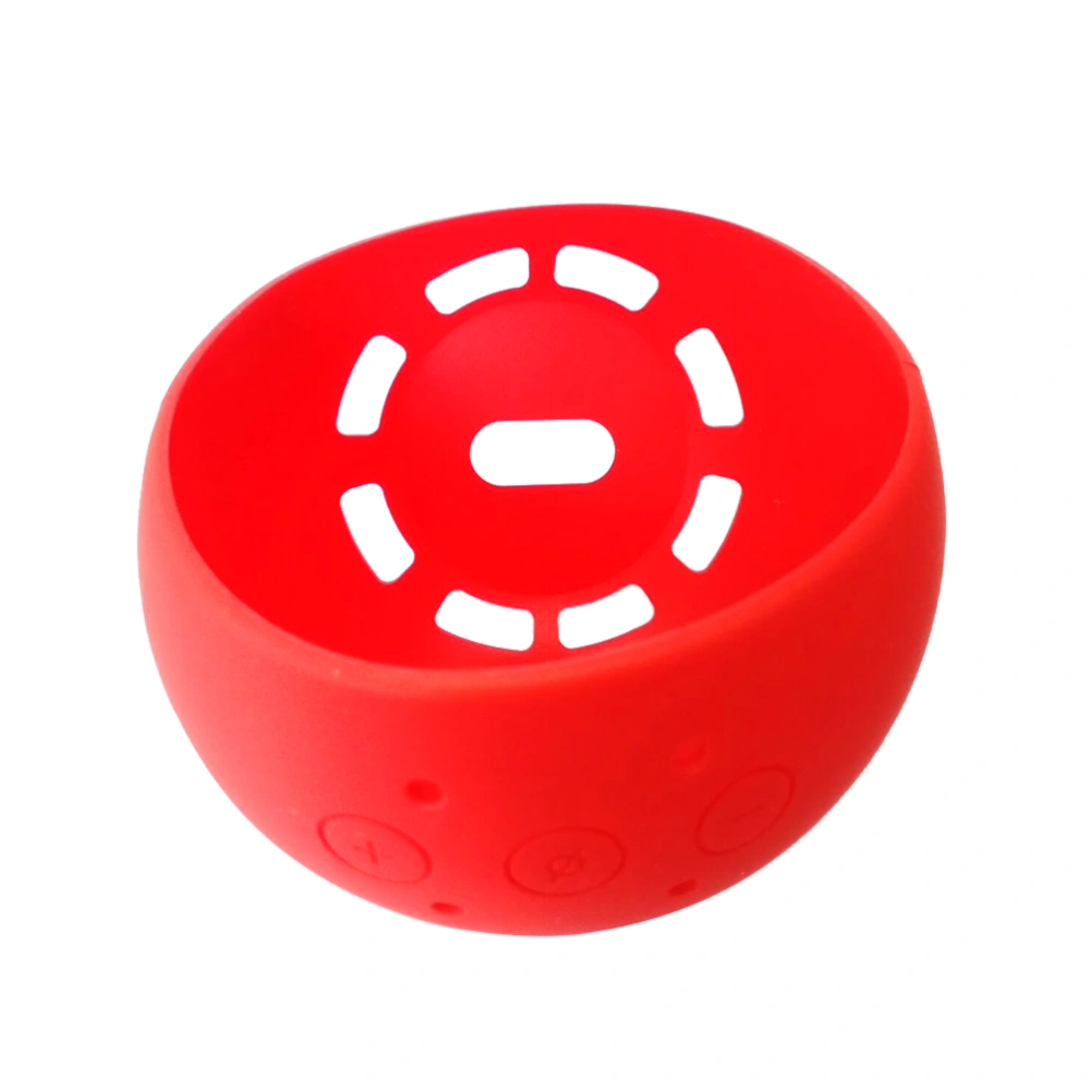 Silicone Cover Protective Case Protector Cover Case for Echo Spot (Red)