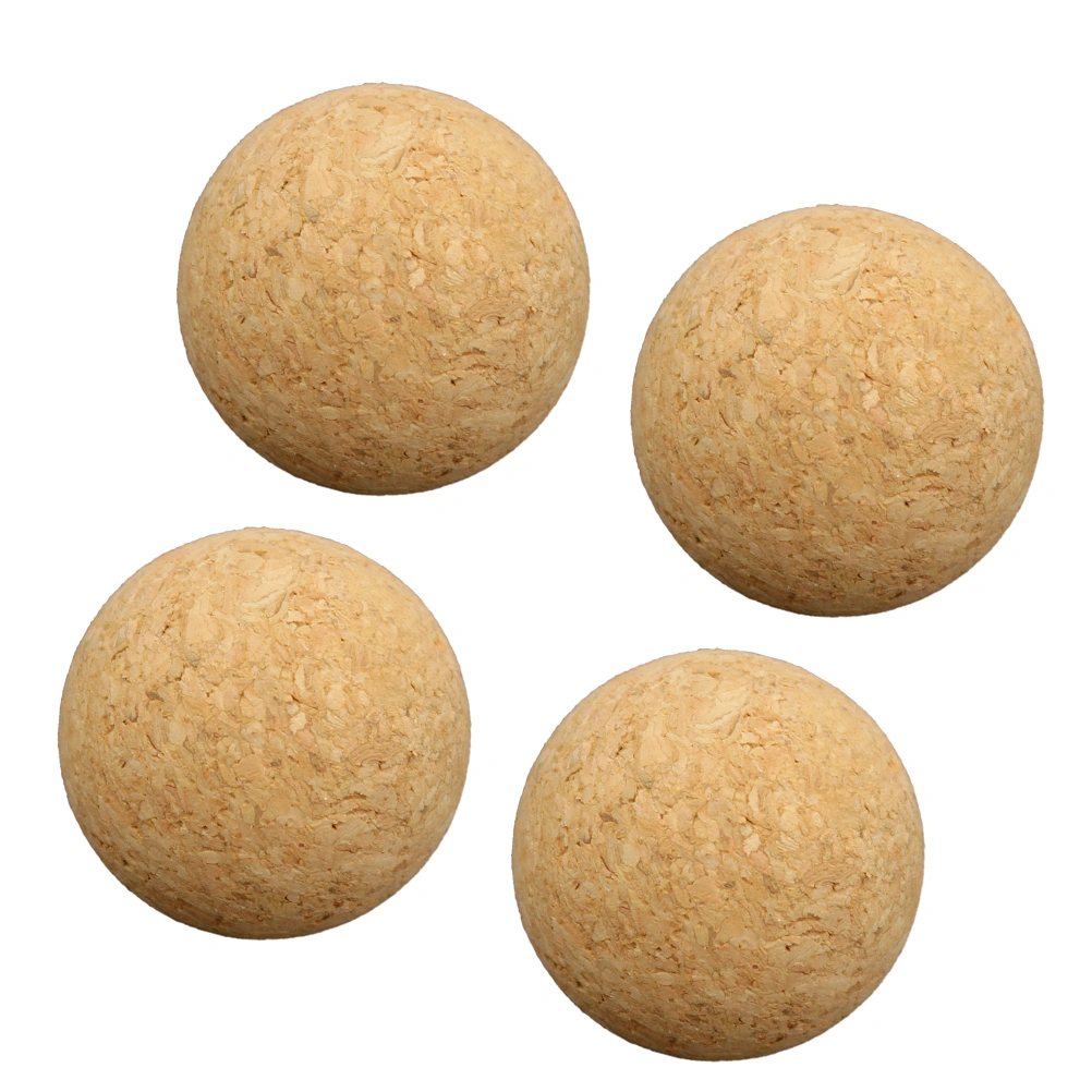 4pcs Wooden Baby-foot Table Footballs Fun Tabletop Soccer Interactive Ball Toys Game Accessories