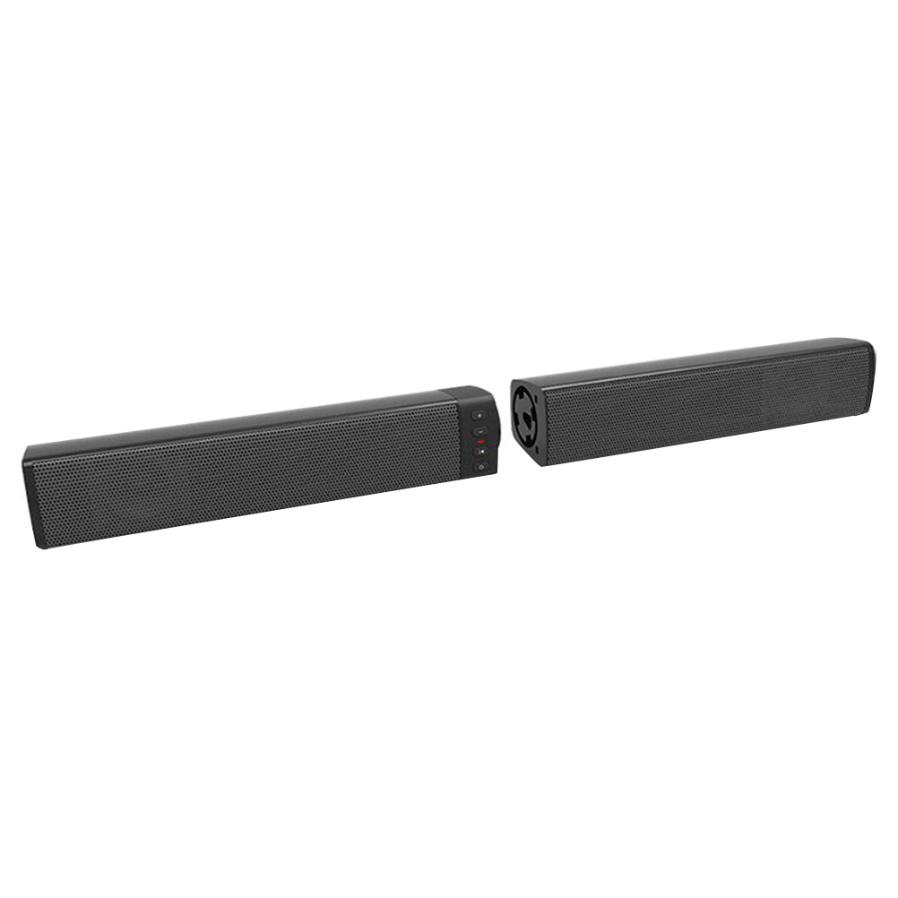 1 Set of SeparableSpeakers Subwoofer Portable Stereo Sound Box Speaker Music Player Support TF U (Black)