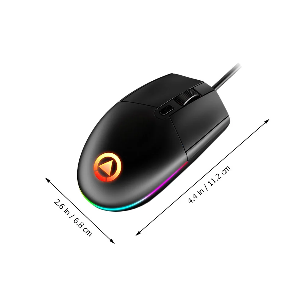 Wired Mouse Ergonomic Frosted Anti-slip Breathing Light Gaming Mouse for Laptop