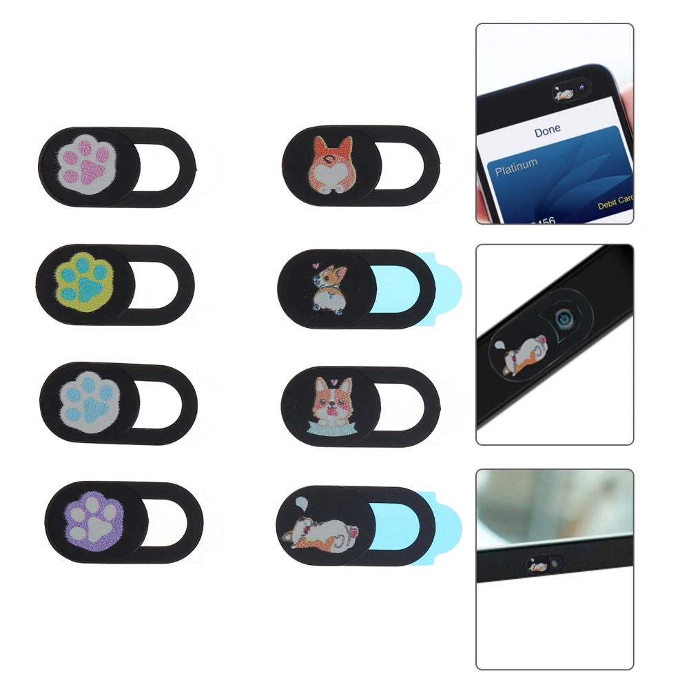 8 PCS Web Camera Cover Adorable Pattern Camera Lid for Laptop Tablet Phone