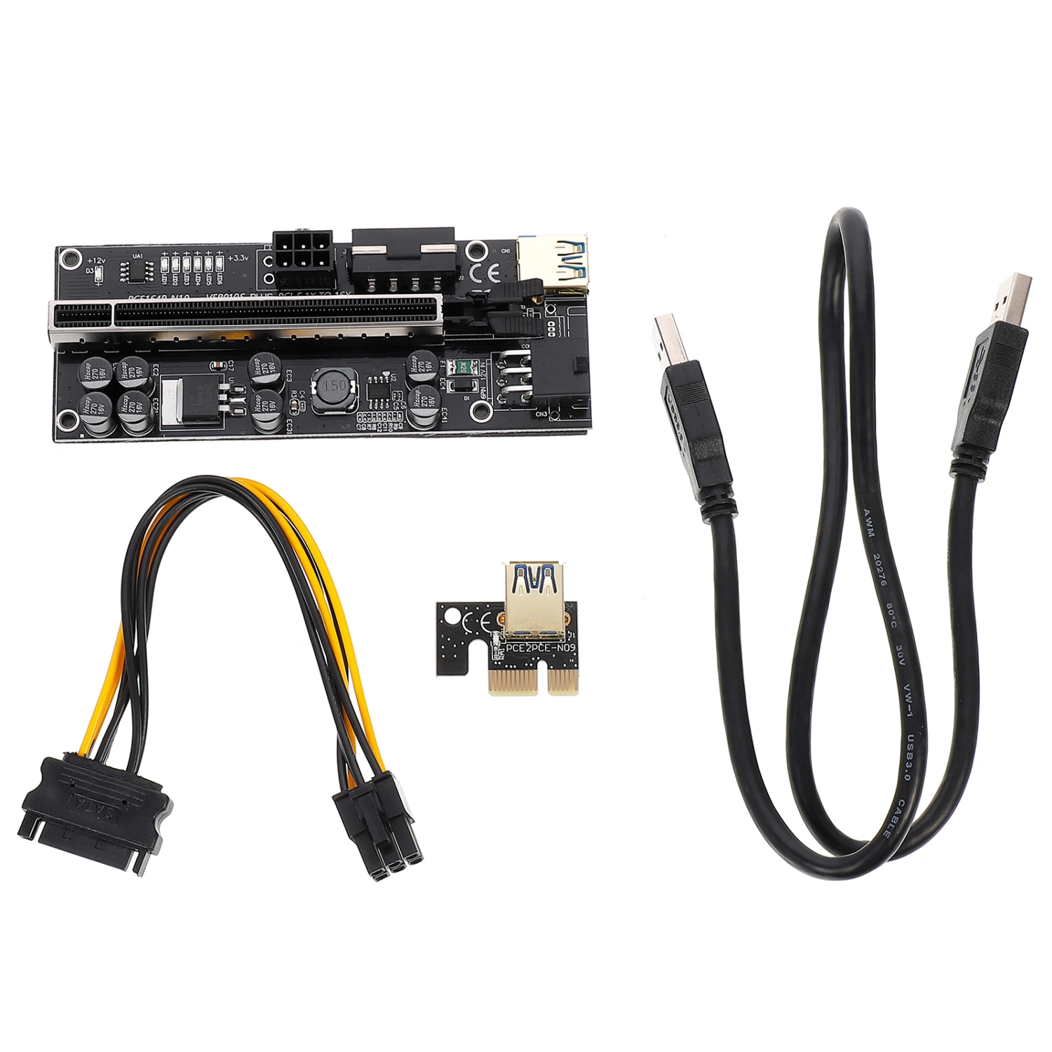1 Set PCIE Riser Mining Riser 16X Mining GPU Extension Cable Mining Accessory