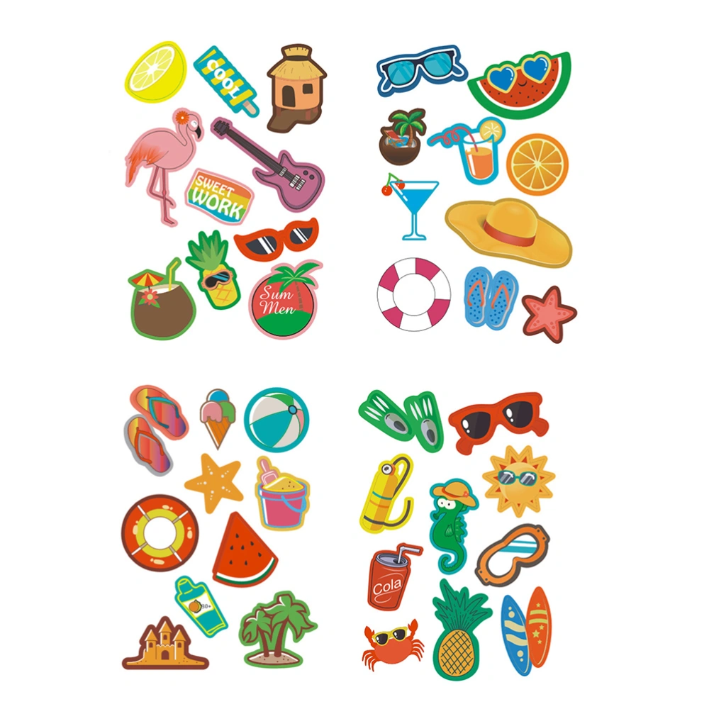 8PCS Hawaiian Party Sticker Light Waterproof Sticker Hawaii Stickers Waterproof Stickers for Party