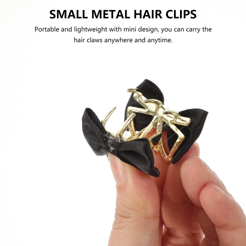 2pcs Mini Hair Claws Small Hair Clips Bow Bow Knot Jaw Clips Girls Claw Barrettes