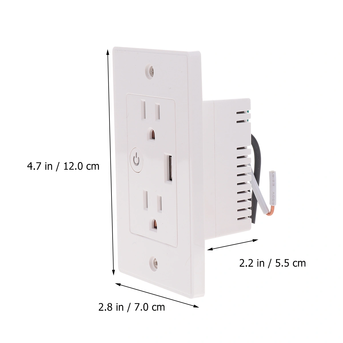 Wireless Control Socket Smart Remote Switch Socket USB Wall Smart Socket Convenient Socket for Home Office (US Plug)