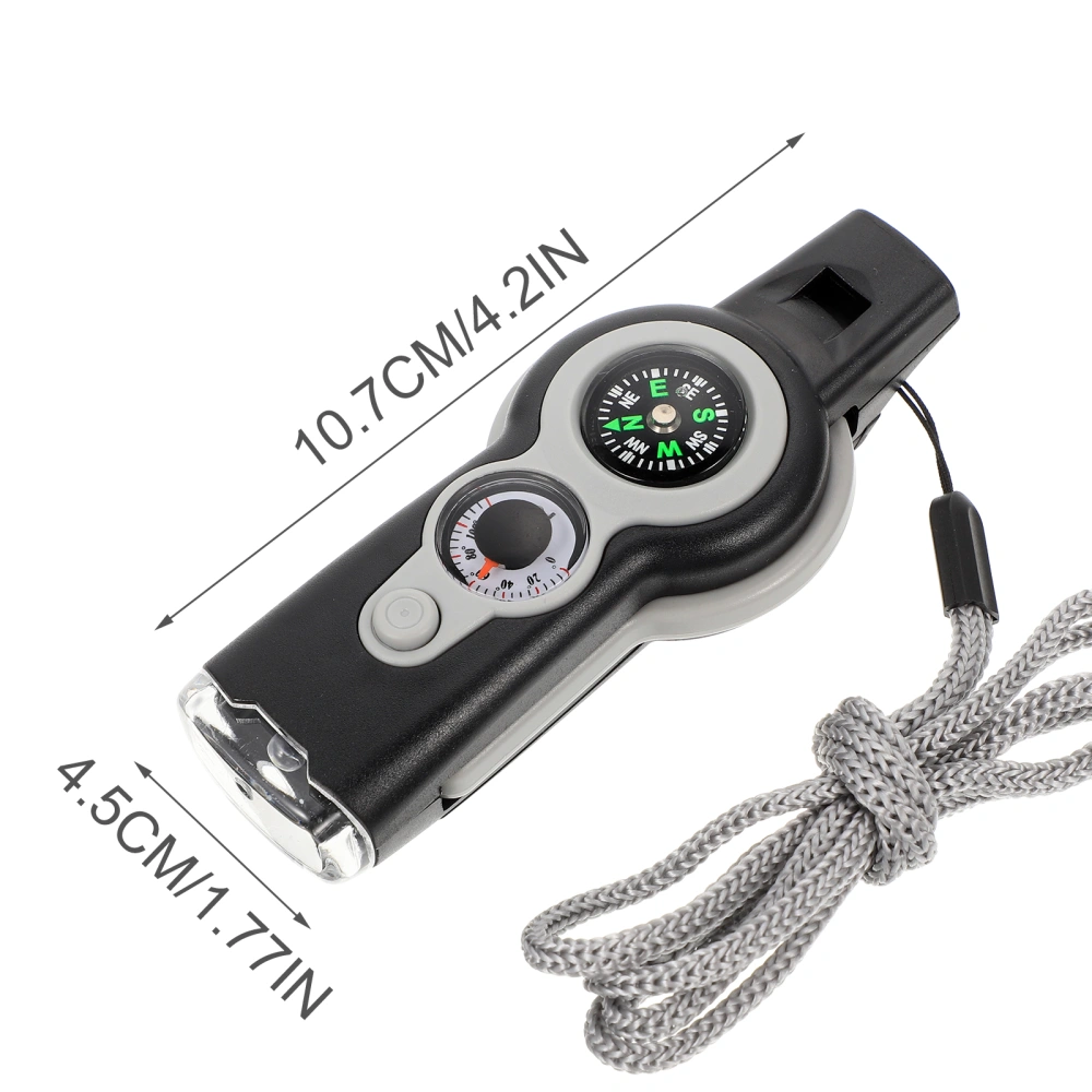 Outdoor 7-In-1 Survival Whistles Compass Thermometer Emergency Whistles