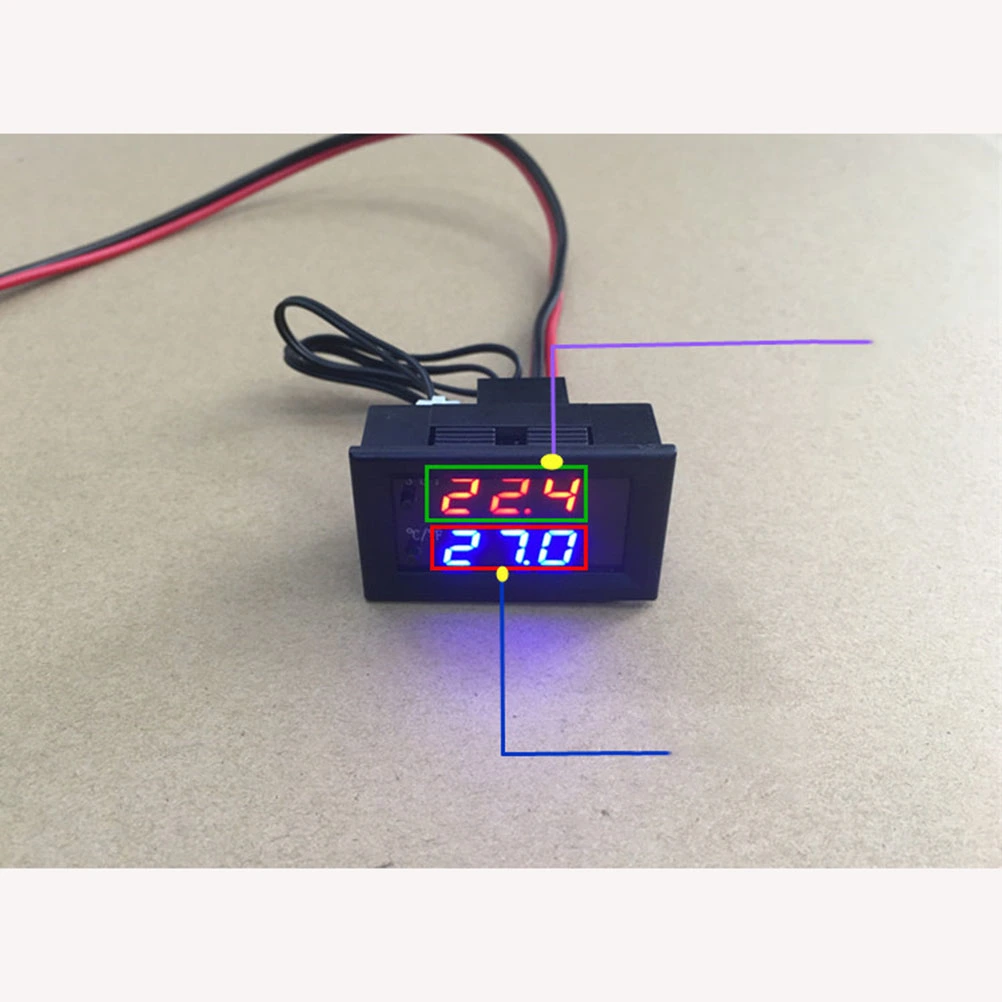 12V LCD Display Precision Programmable Thermostat Temperature Controller for Home wiht Large Display