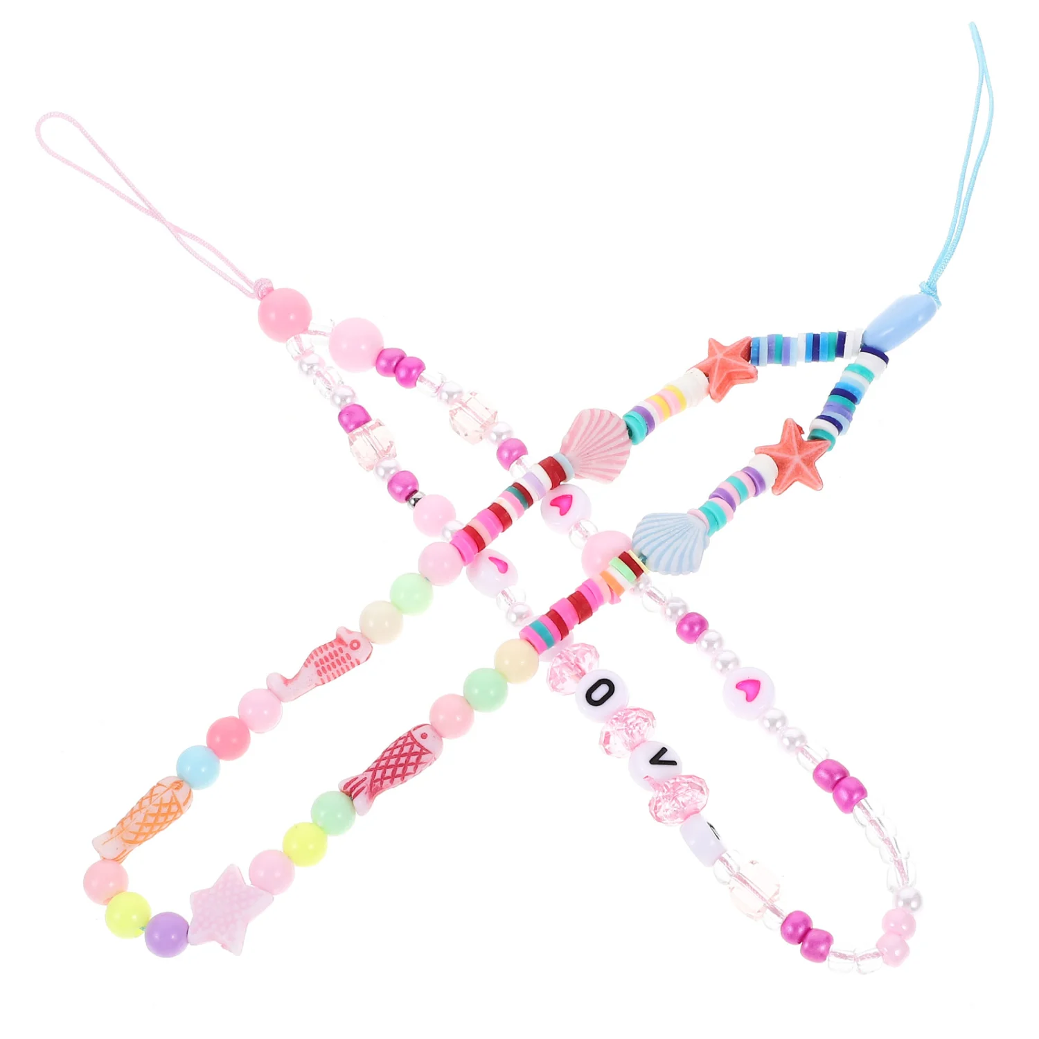 2pcs Beaded Phone Straps Phone Wrist Straps Phone Bracelet Straps Wrist Strap for Phone Case