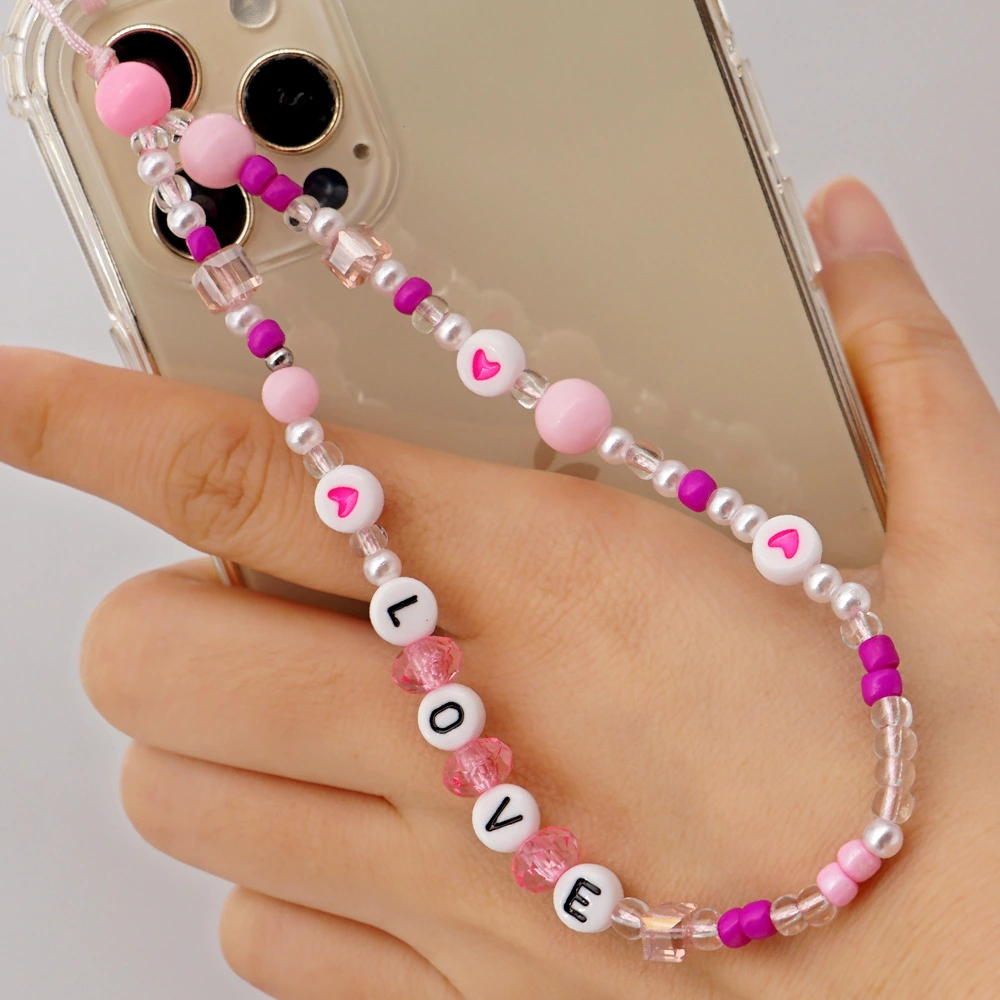 2pcs Beaded Phone Straps Phone Wrist Straps Phone Bracelet Straps Wrist Strap for Phone Case