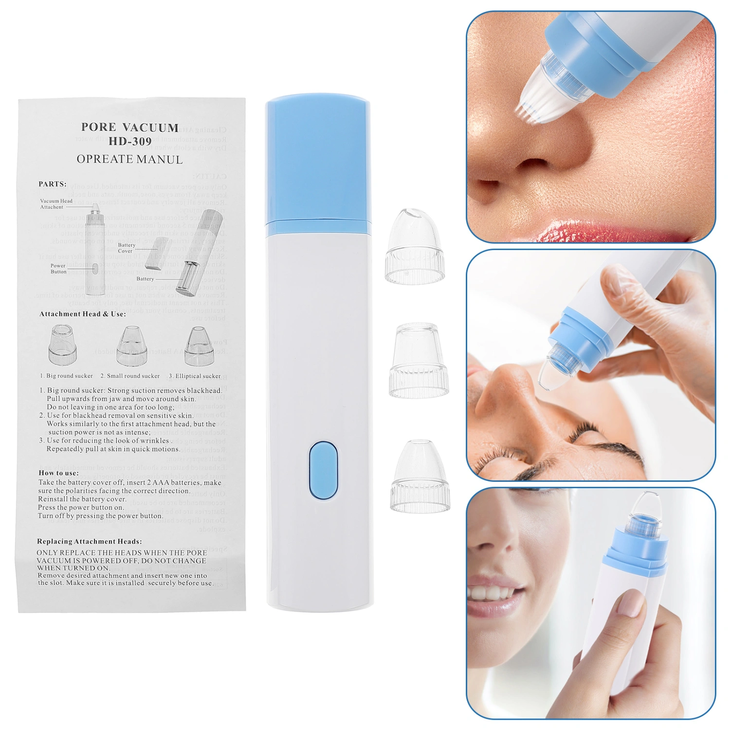 1 Set of Professional Blackhead Remover Household Pore Remover Convenient Pore Cleaner