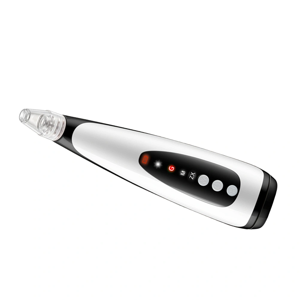 USB Rechargeable Electric Blackhead Remover Vacuum Suction Hot Compress Build-in Battery Black Head Removal Acne Comedo Extractor Skin Pore Cleaner Facial Dead Skin Exfoliating Tool (Black)