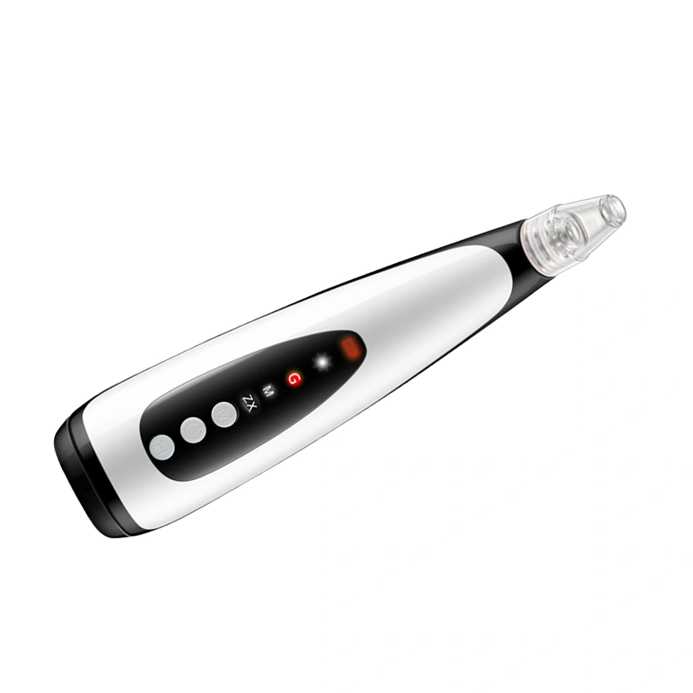 USB Rechargeable Electric Blackhead Remover Vacuum Suction Hot Compress Build-in Battery Black Head Removal Acne Comedo Extractor Skin Pore Cleaner Facial Dead Skin Exfoliating Tool (Black)