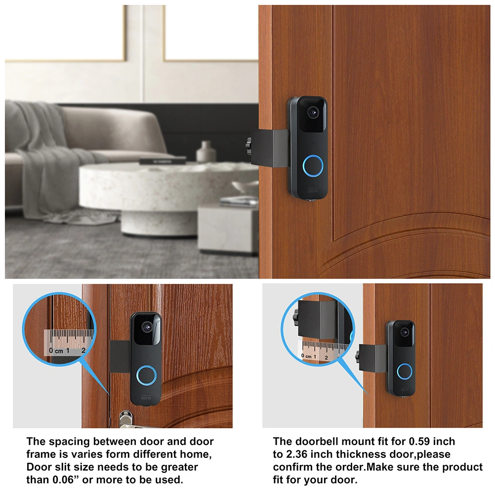 Video Doorbell Mount Punch Free Camera Doorbell Holder Anti-Theft Doorbell Mount
