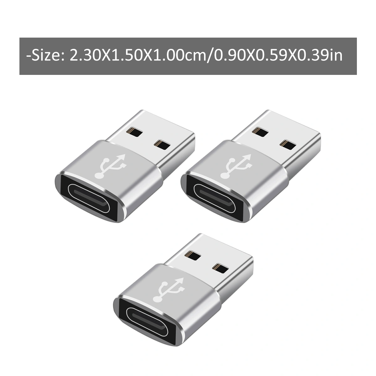3pcs USB-C to USB Adapter USB 3.0 to USB-C Converter for Phone Tablet Laptop