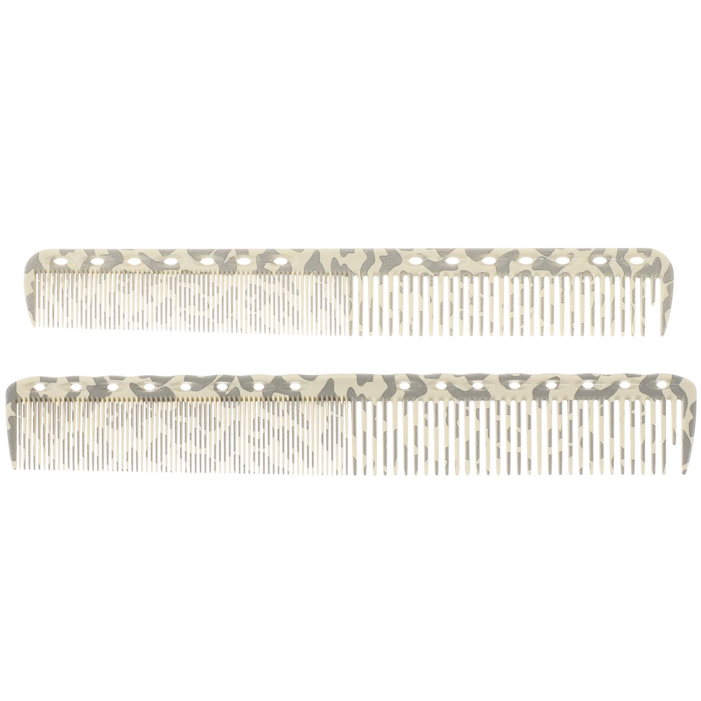 2pcs Haircut Combs Salon Hairdressing Combs Styling Tools Fine Wide Teeth Barber Combs