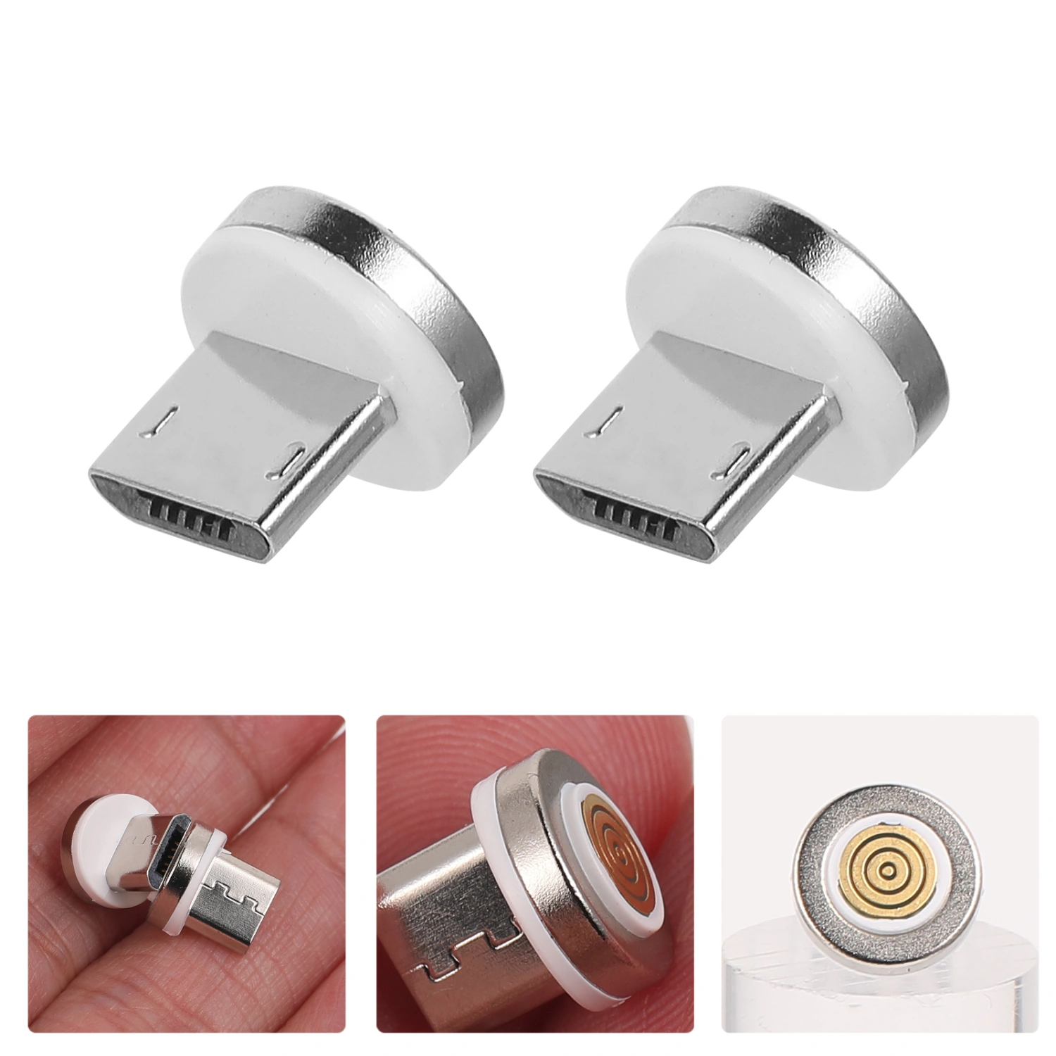 2pcs Magnetic Phone Charging Cable Adapters Charging Cable Connector Heads