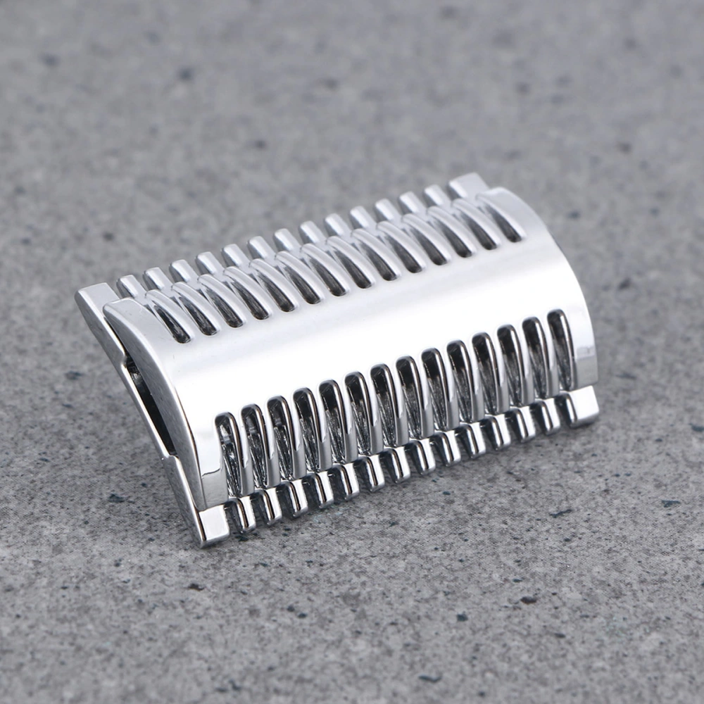 Zinc Alloy Manual Shaving Safety Razor Head Replacement Head Double Open Comb Metal Durable Razor Head Shaving Tool without (Pattern 3)