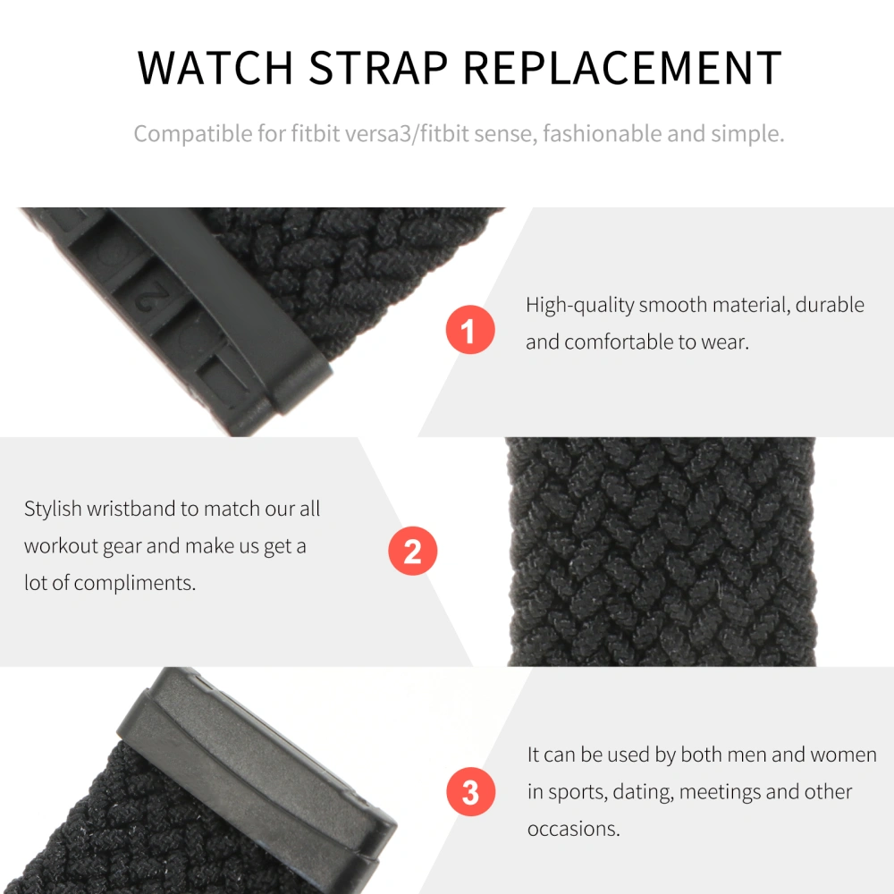 Wrist Band Watch Strap Replacement Compatible For Fitbit Versa3/Fitbit Sense