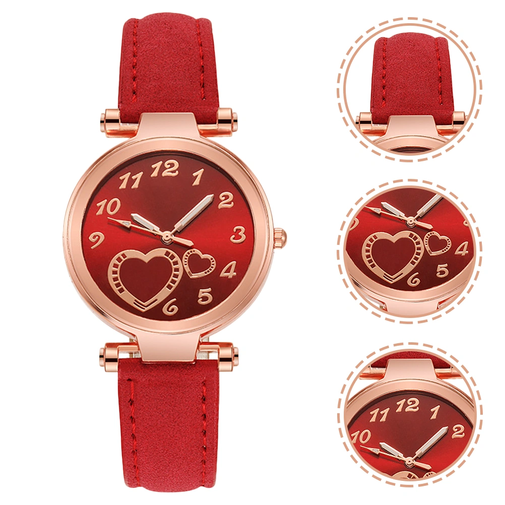 1pc Wrist Watch Elegant Heart Decorative Watch Wrist Decorative Bracelets Watch