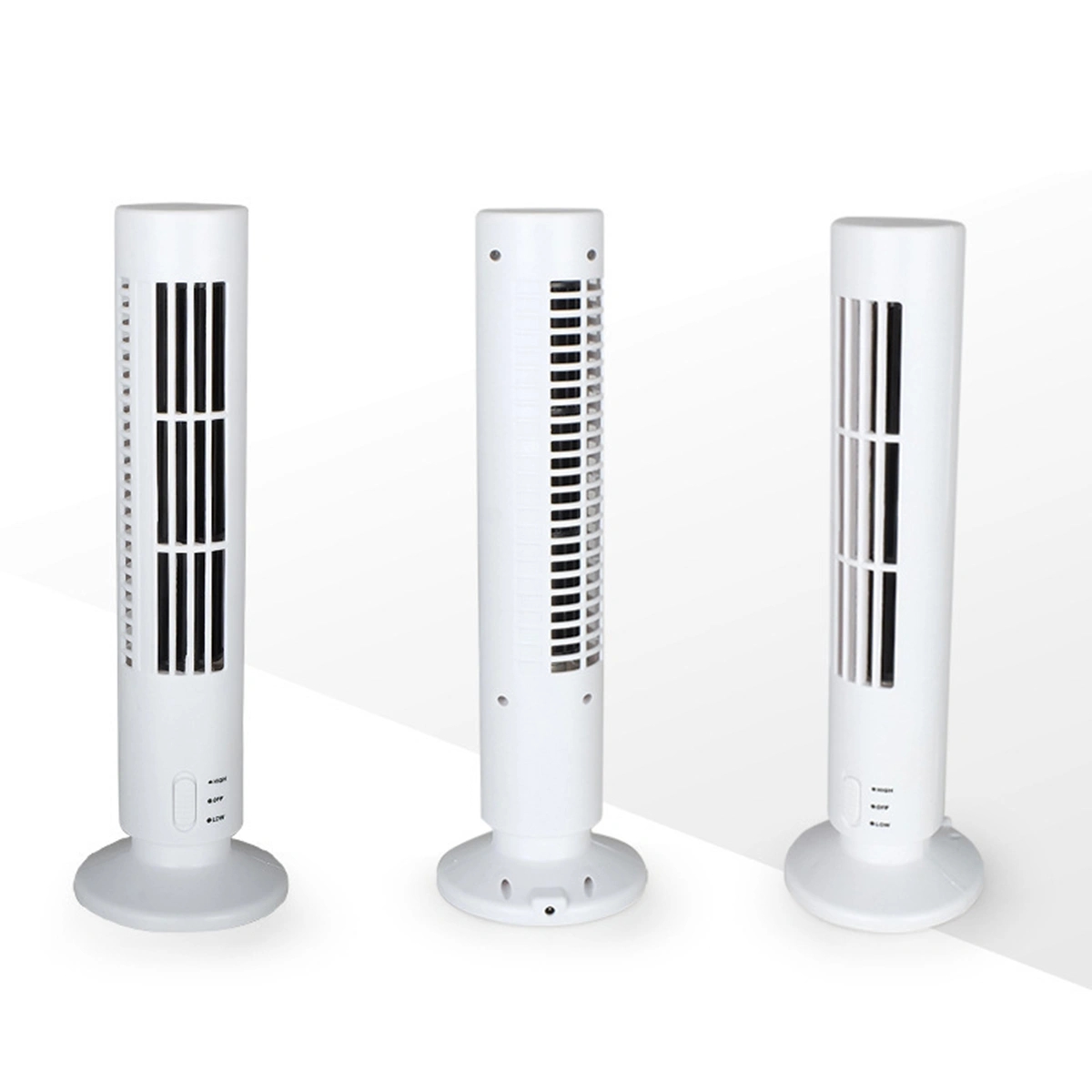 Creative Mini USB Powered Fan Table Fan Desk Fan Silent Rechargeable Fan for Home Office (White)