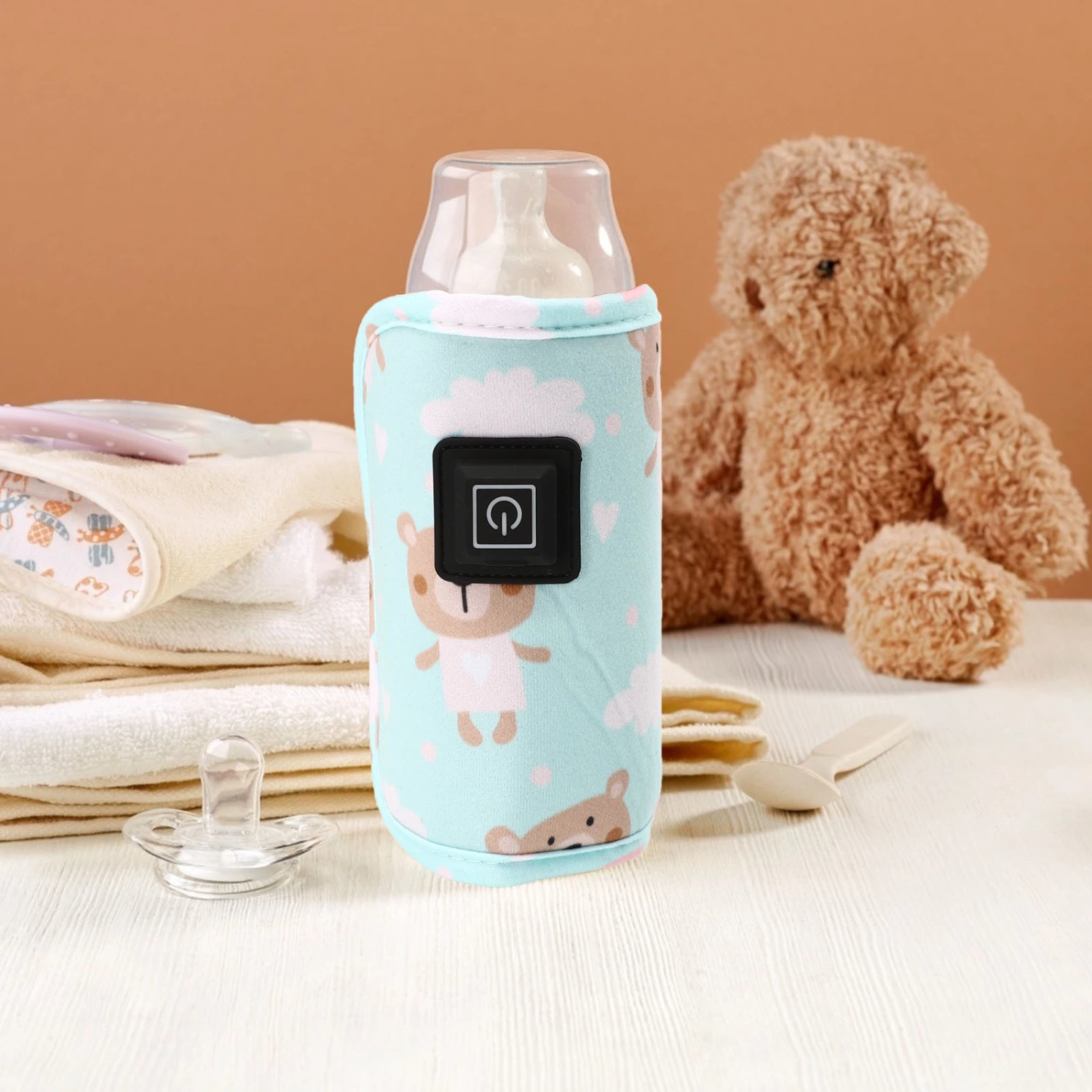 1pc USB Baby Bottle Warmer Portable Newborn Infant Milk Bottle Heating Cover