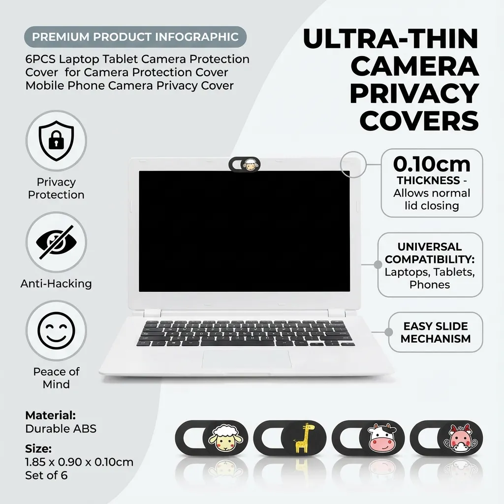 6PCS Laptop Tablet Camera Protection Cover Mobile Phone Camera Privacy Cover