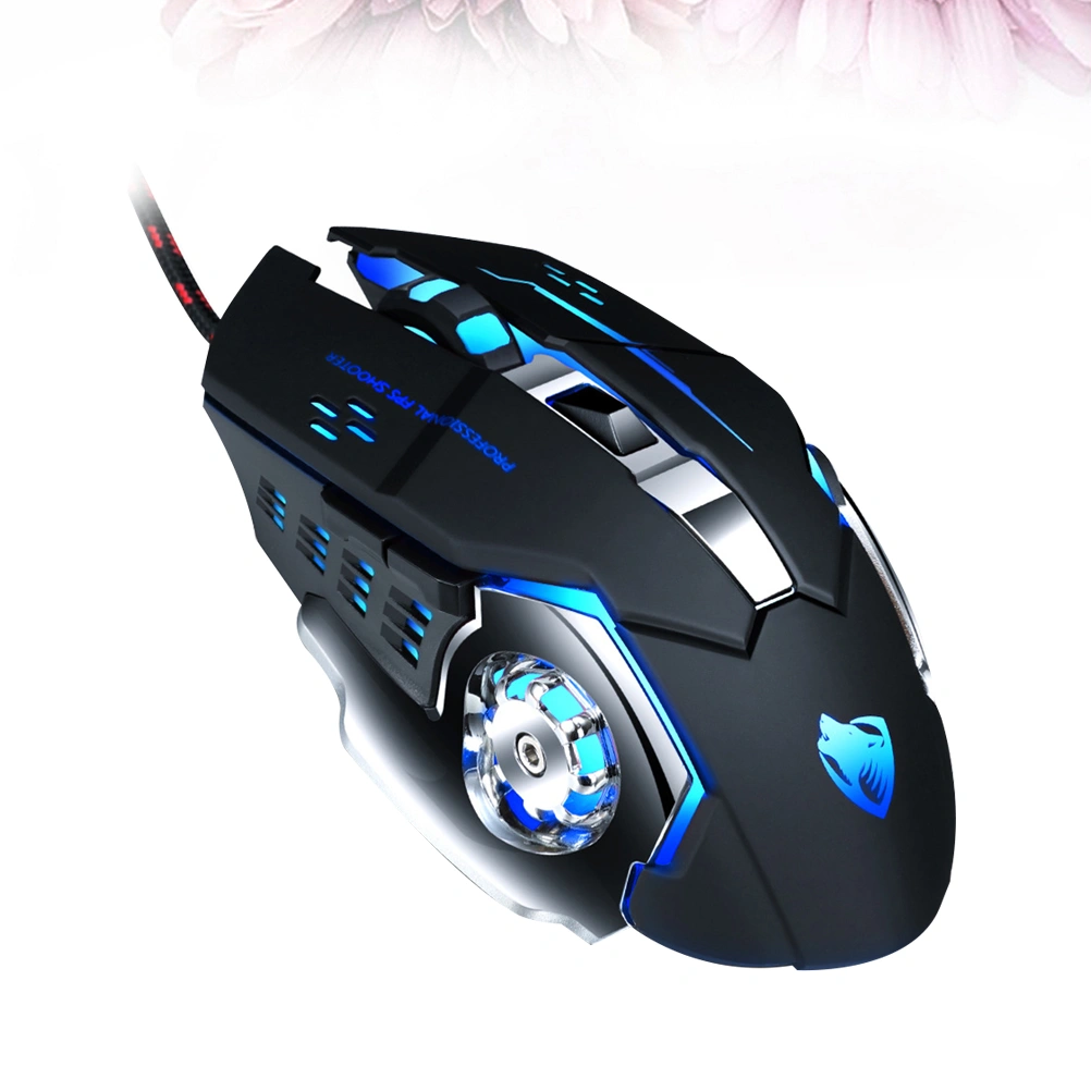 1pc Wired Mouse USB Mouse Professional Office Computer Mice for PC Desktop Laptop (Black)