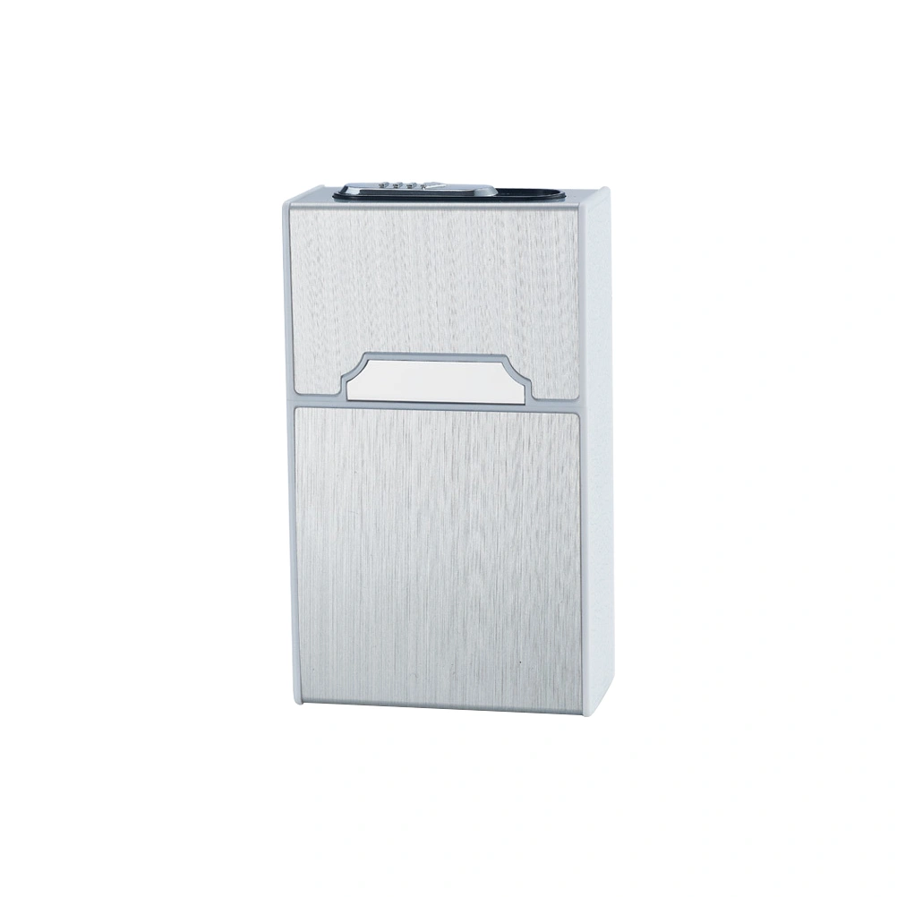 Electric USB Rechargeable Cigarette Lighter Cigarette Case Electronic Cigar Lighter (Silver)
