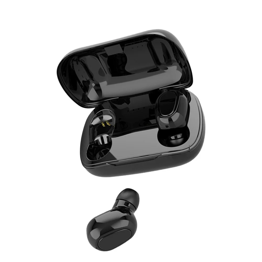 1 Pair L21 TWS5.0 Headphones Practical Headset Wireless Mini In-Ear Headphones (Black)