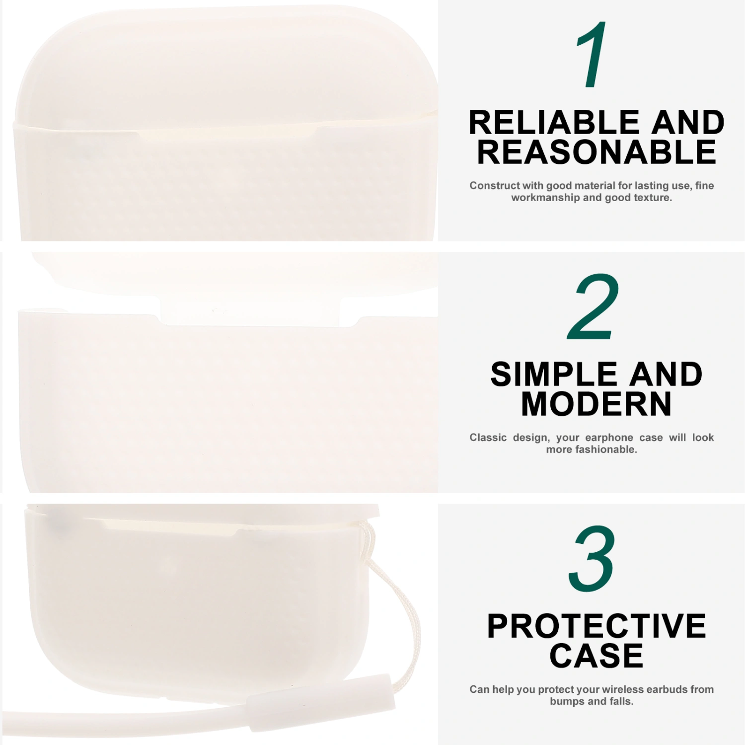 Pure Color Wireless Earbud Protector Earphone Cover Earbuds Box Compatible With Airpods Pro 2
