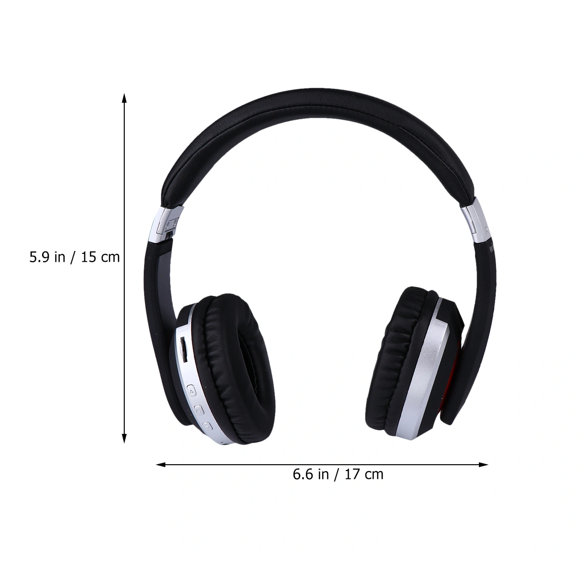 5.0 Wireless Foldable Headphone Foldable Headset Support TF MP3 Mode and FM Radio for Cellphones Laptop TV (Silver)