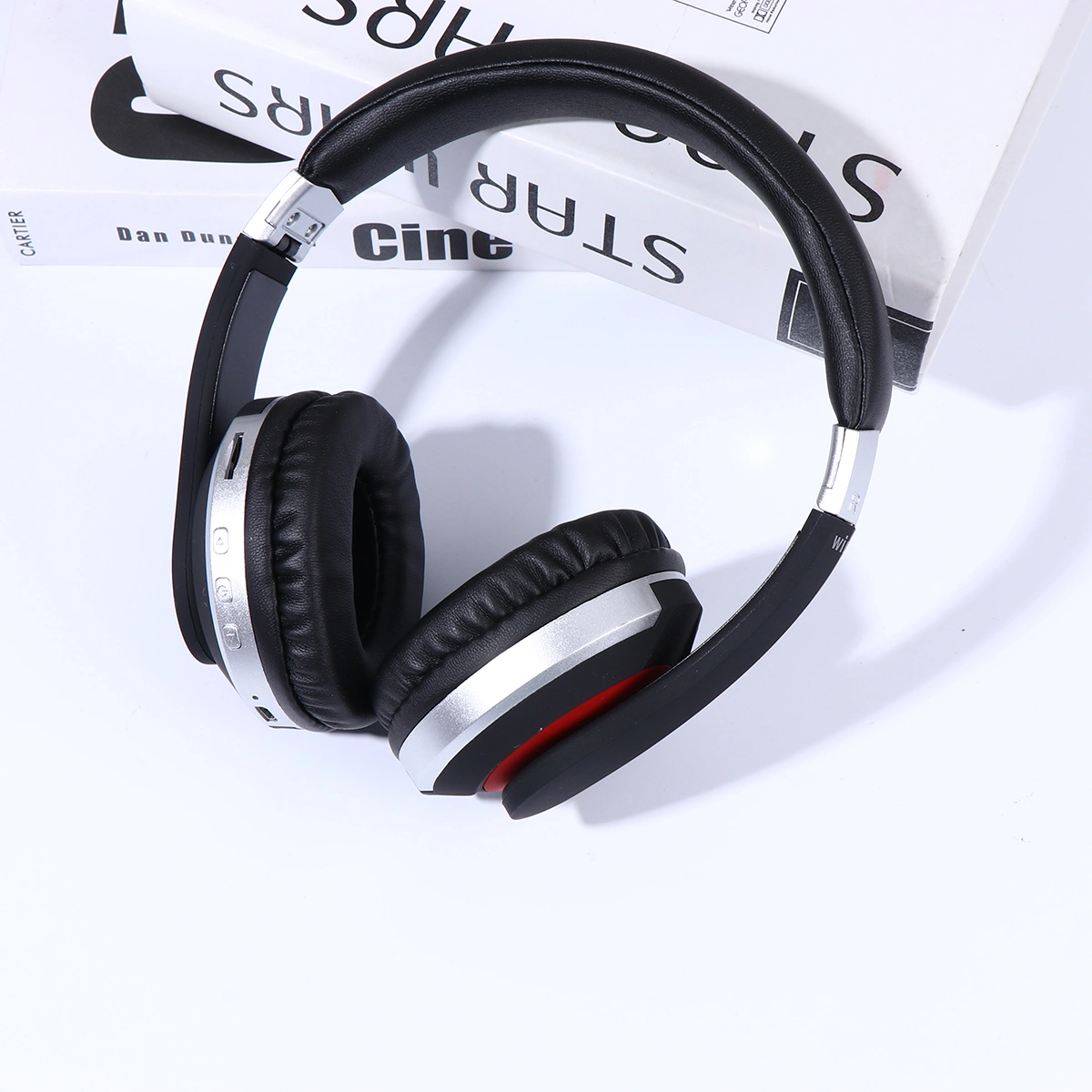 5.0 Wireless Foldable Headphone Foldable Headset Support TF MP3 Mode and FM Radio for Cellphones Laptop TV (Silver)