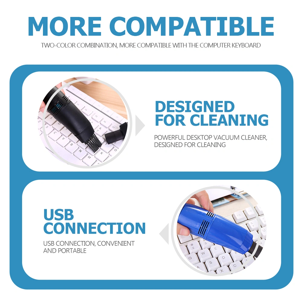 2 Pcs USB Mini Vacuum Handheld Vacuum Computer Cleaner Keyboard Vacuum