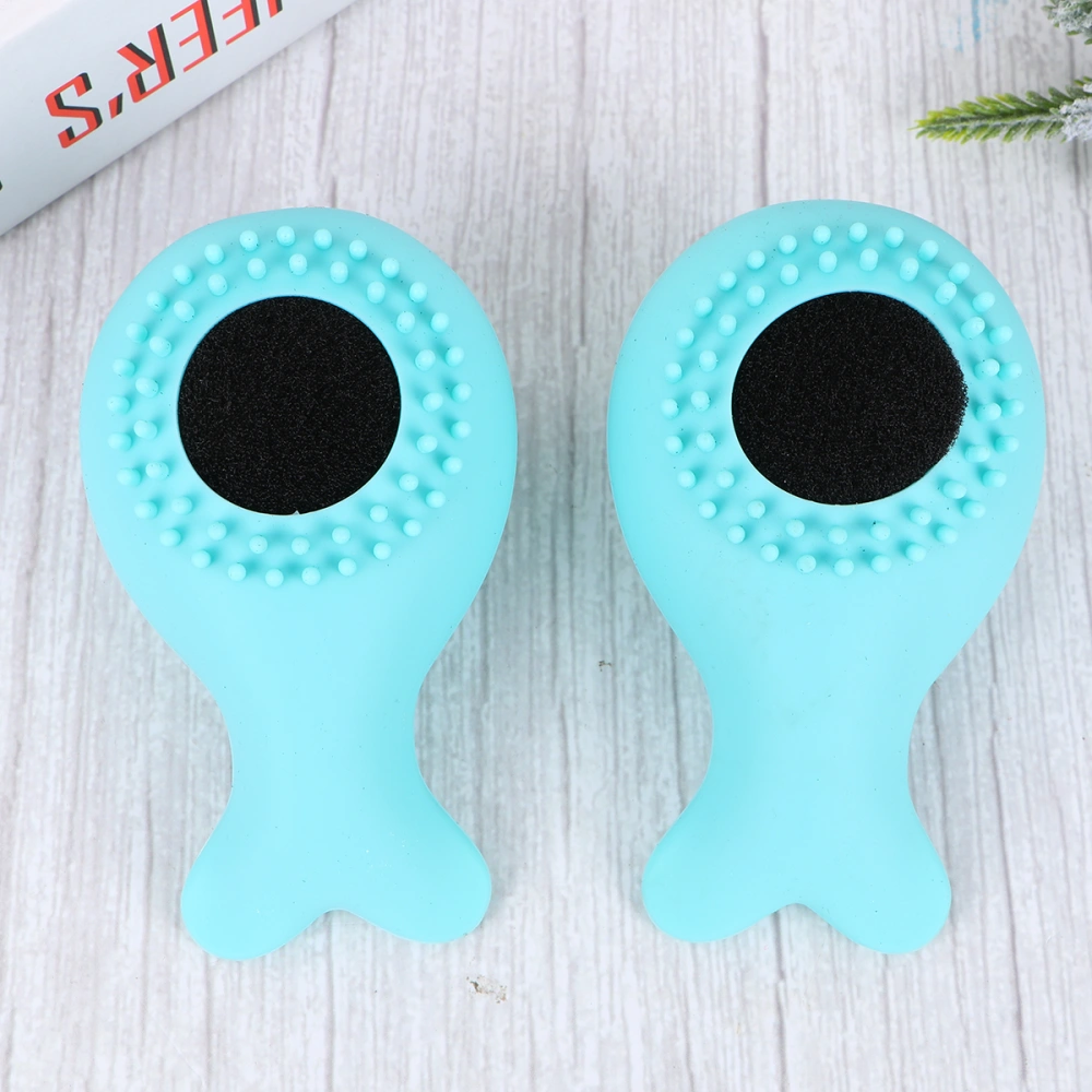 2PCS Silicone Whale Face Brush Cartoon Whale Facial Cleaning Brush Multi-purpose Face Washing Brushes for Women Use Green