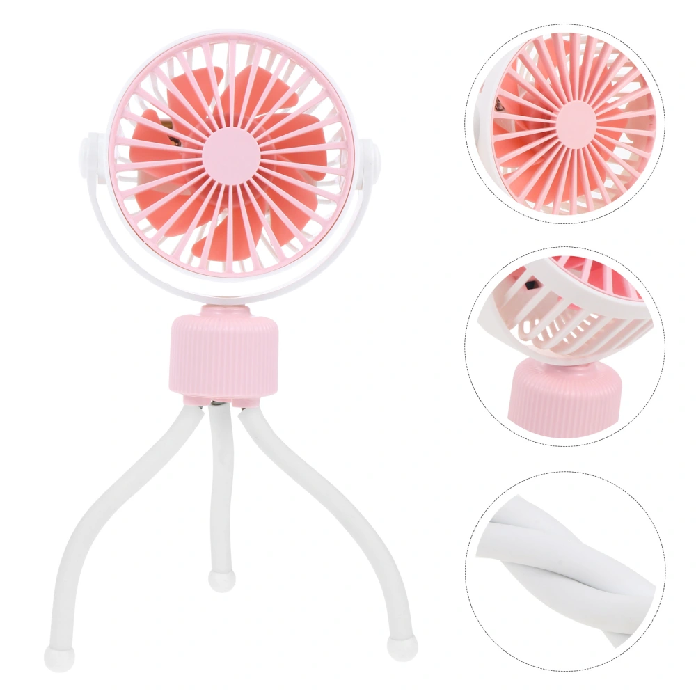 Stroller Rechargeable Fan Portable Fan Mini Handheld Fan with Flexible Tripod