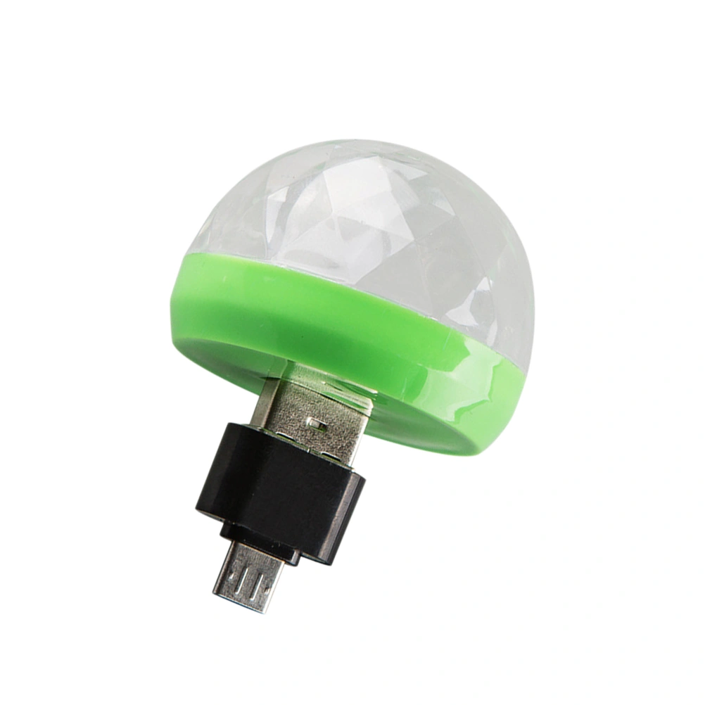 USB Mini Disco Lights Portable Light USB Powered LED Stage Ball DJ Lighting Karaoke Lights for Christmas Home Party Bar(Green)