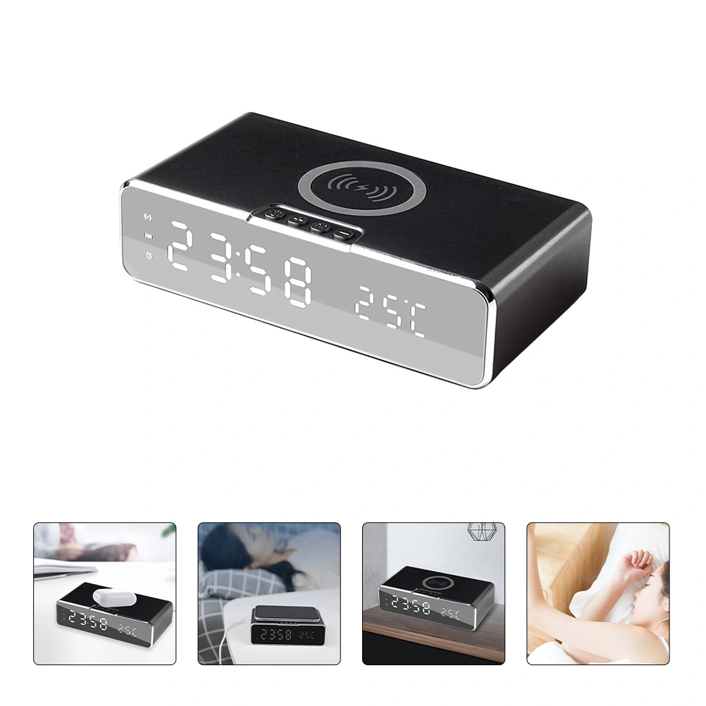 1 Set Multipurpose Wireless Charger Phone Dock Clock Earphone Phone Charger