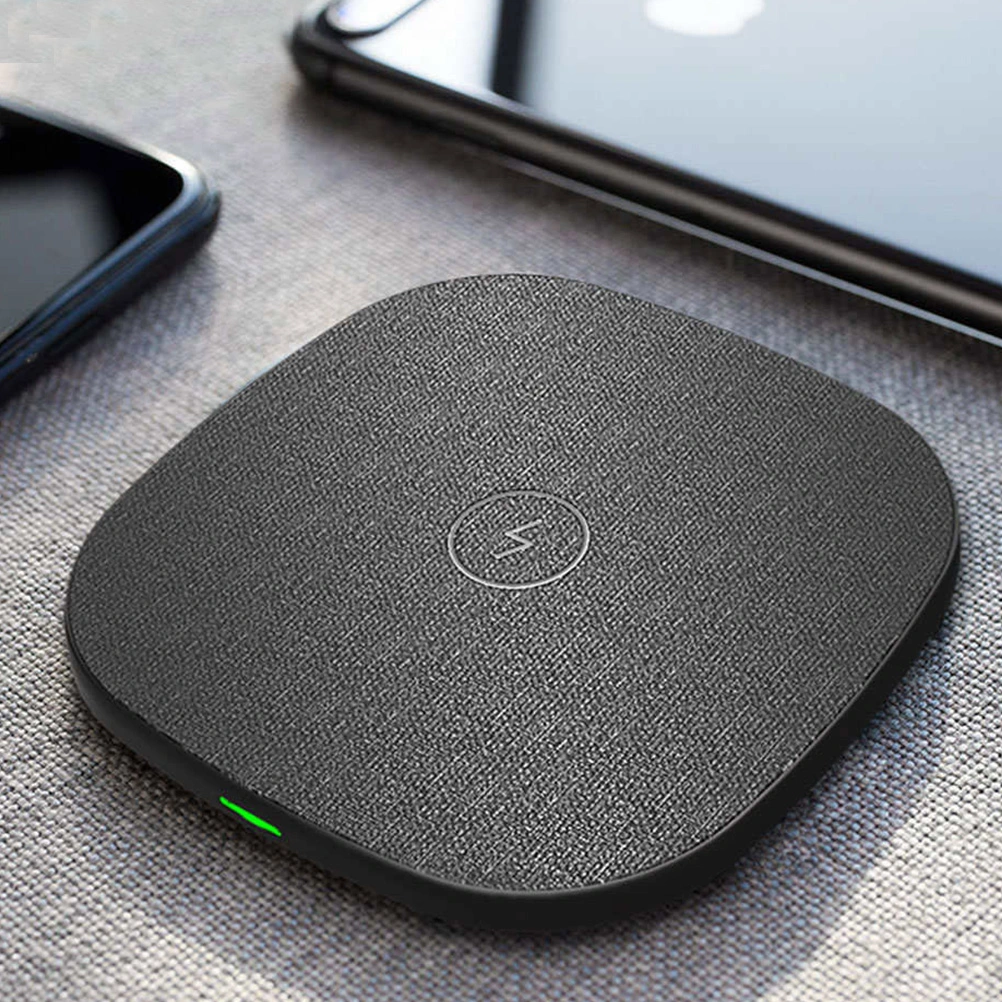 Creative Metallic Smart Phone Wireless Charger Quick Charging Compatible for Iphone X S8 S7 Black