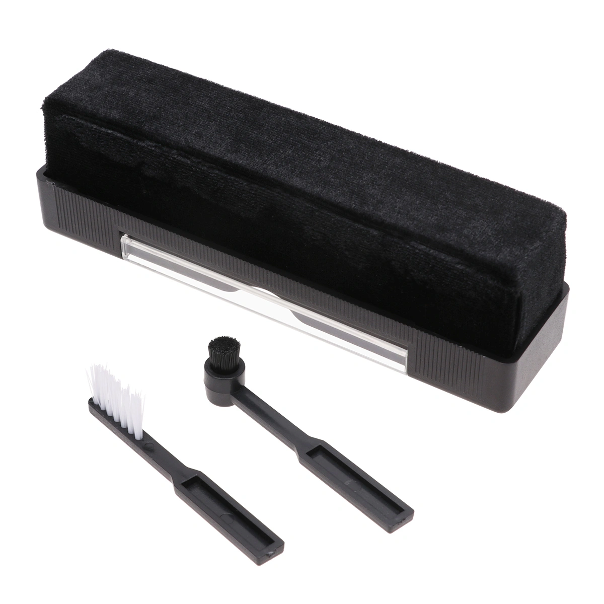 1Set of Professional Records Cleaning Brush Scrubbing Brush And Villi Brush (Black)