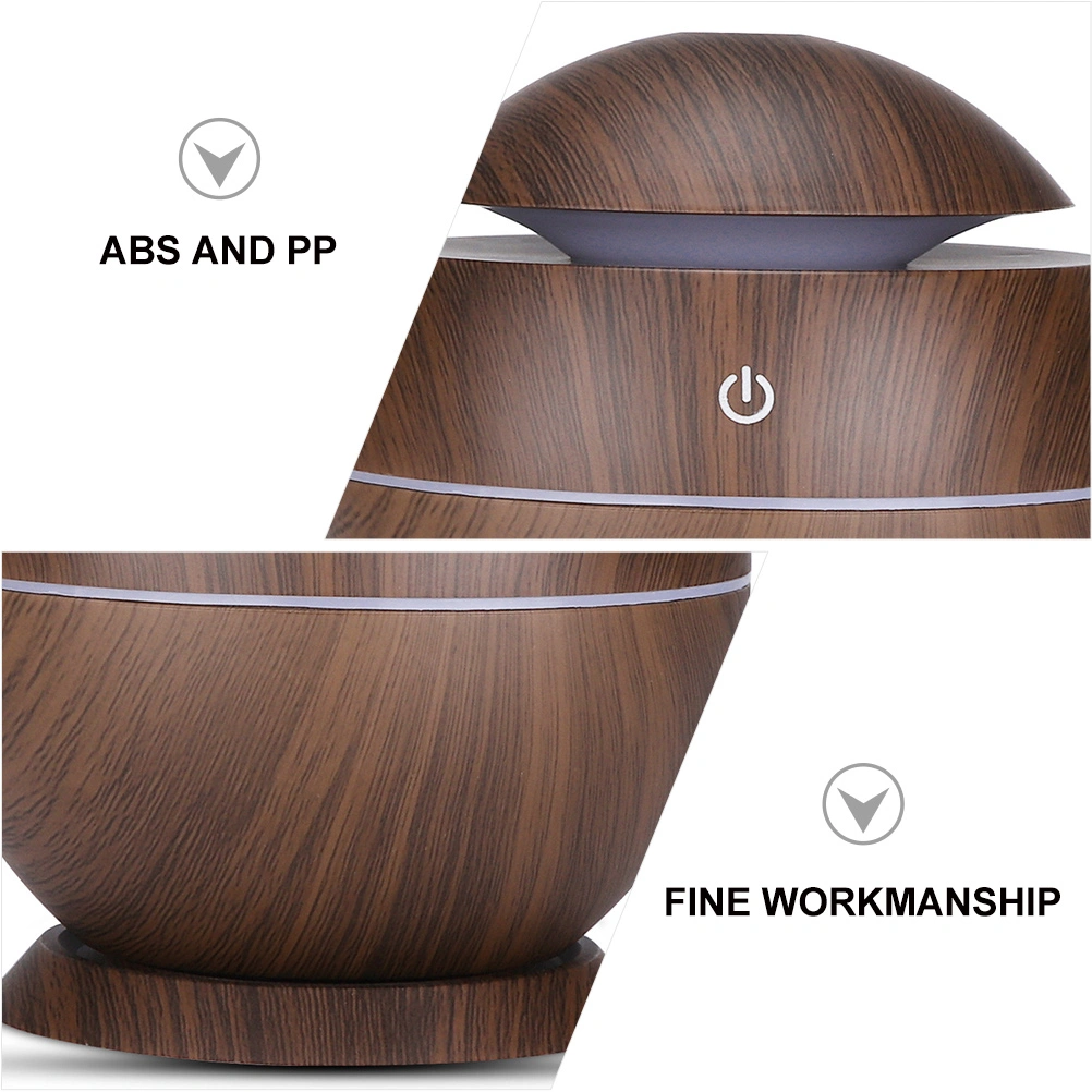 130ML Mini Air Humidifier Water Diffuser USB Humidificador (Dark Wood Grain)