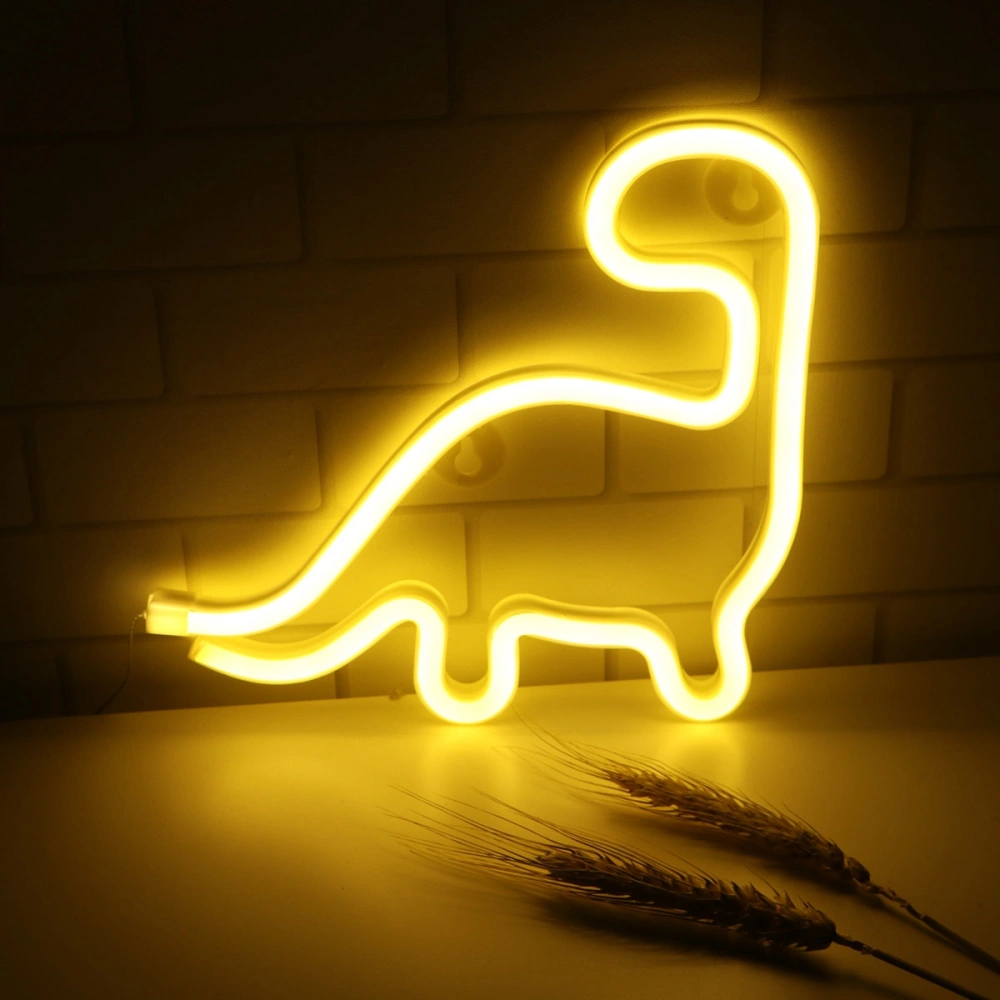 LED 3D Dinosaur Night Light USB Charge Table Desk Decoration Lamp for Wedding Party Kids Room Bedroom Club (Warm White,Battery Model and USB Model,without Battery)