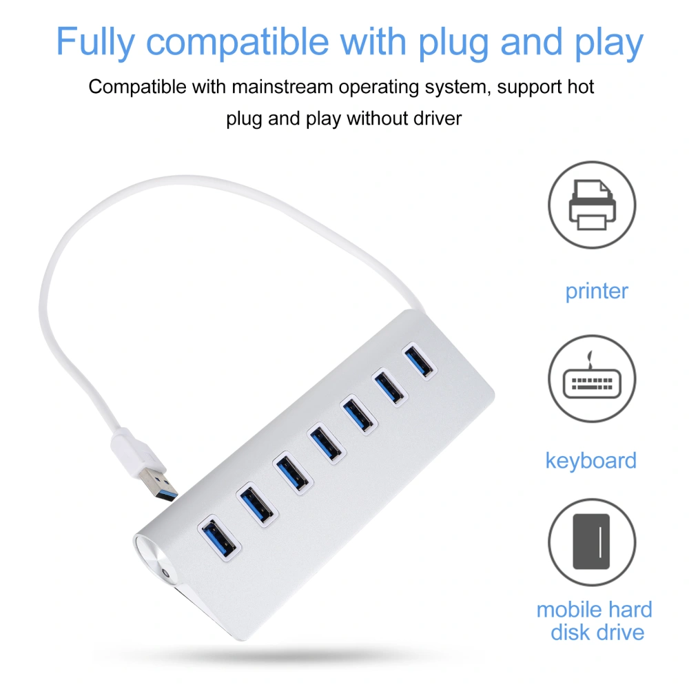 7 Ports USB Hub Dock Hub for Mouse Keyboard USB Disk Portable Hard Drive