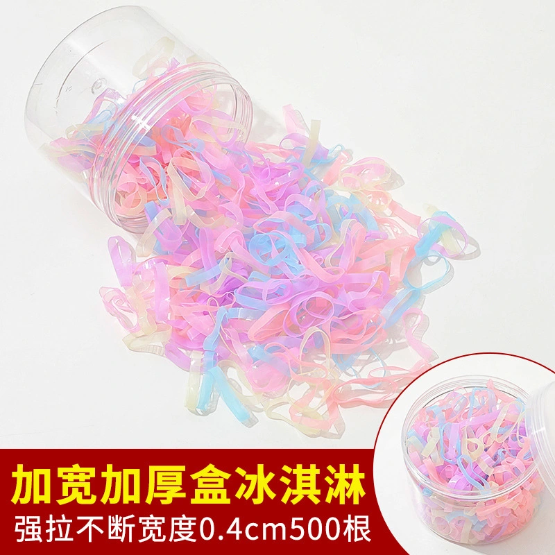 500pcs Disposable Hair Ties Hair Rope Elastic Rubber Bands Girls Hair Accessories