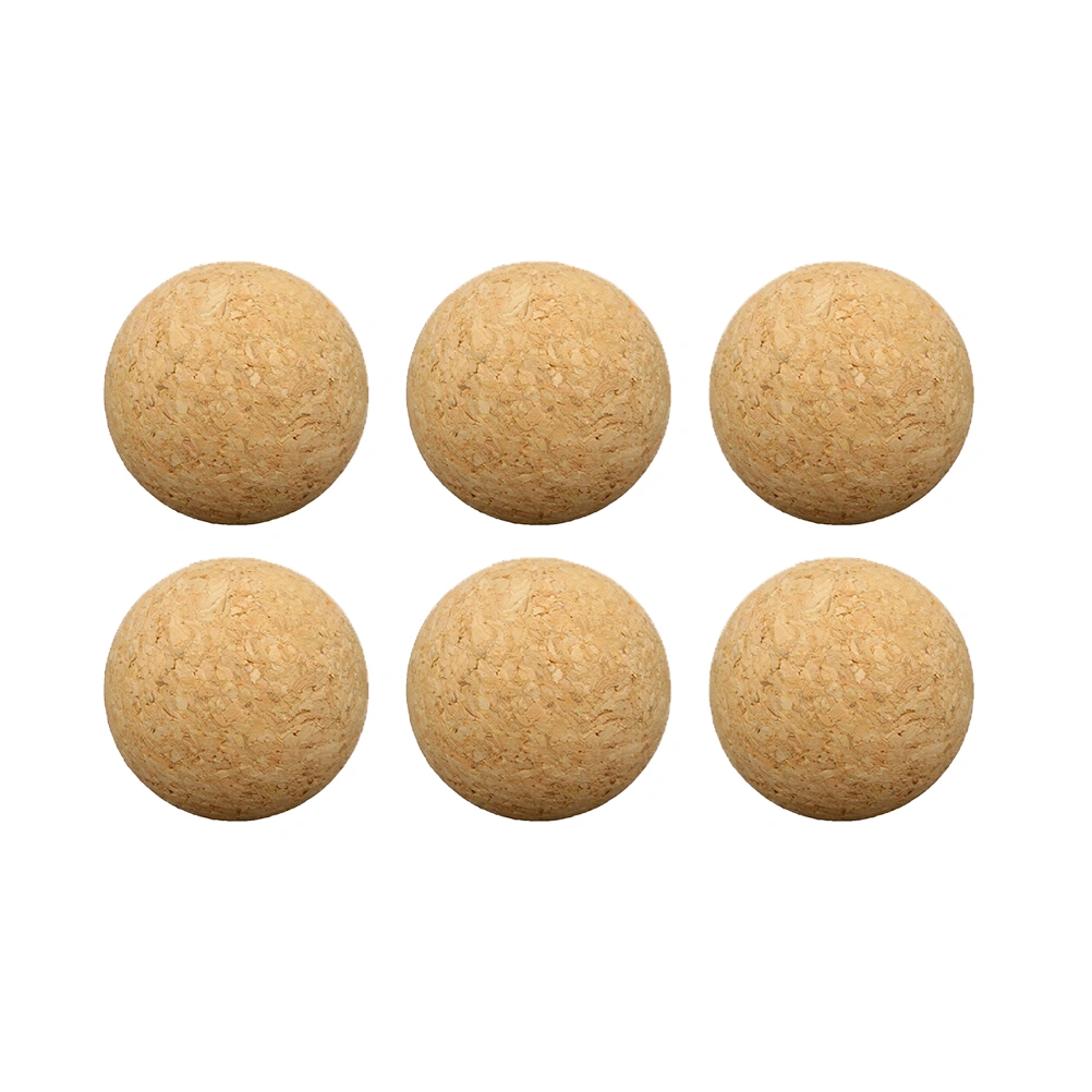 6pcs Wooden Baby-foot Table Footballs Fun Tabletop Soccer Interactive Ball Toys Game Accessories