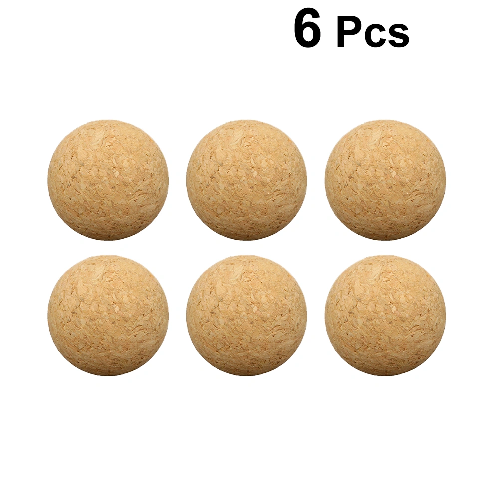 6pcs Wooden Baby-foot Table Footballs Fun Tabletop Soccer Interactive Ball Toys Game Accessories