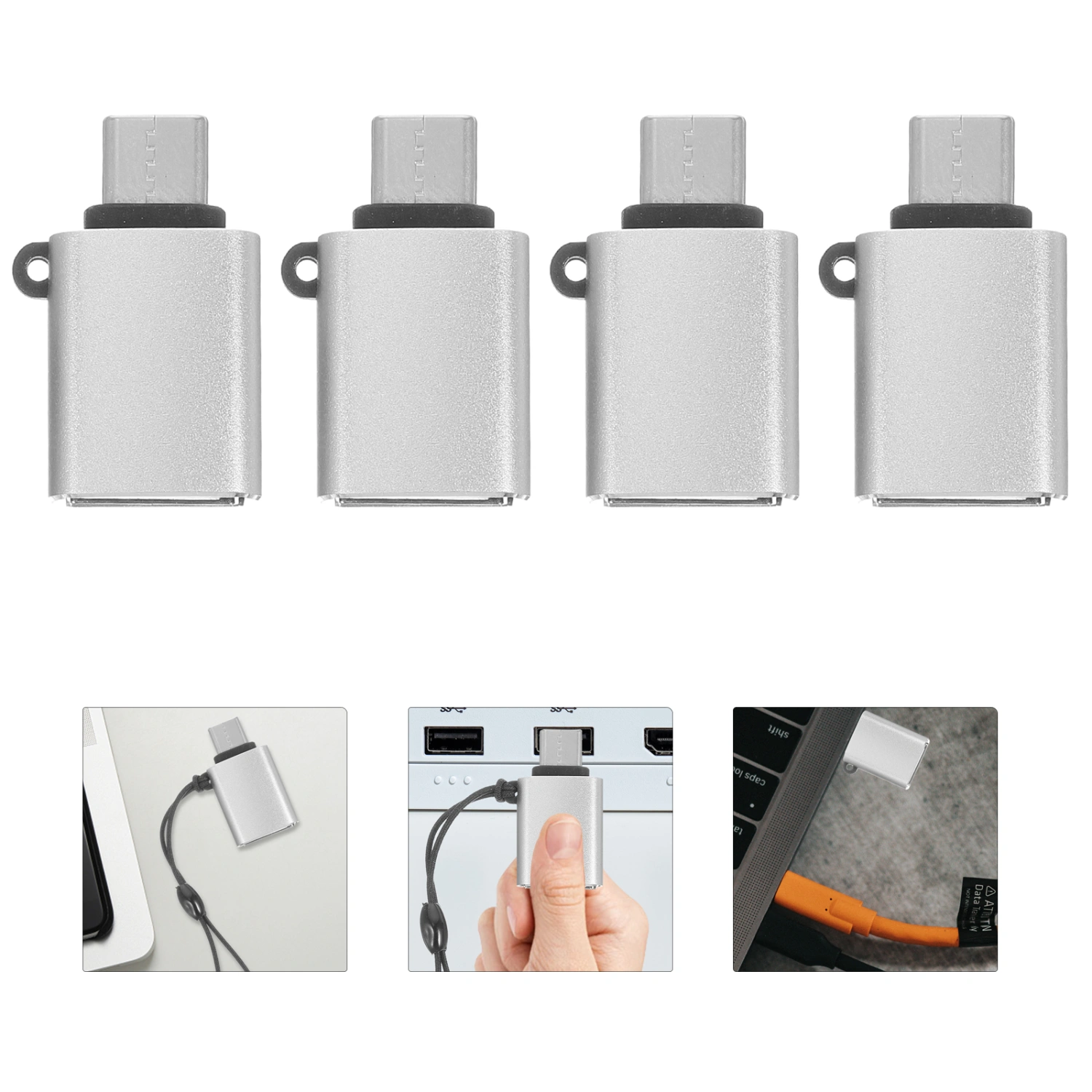 5pcs USB-C to USB Adapter USB Type-C to USB 3.0 Converter for Laptop Phone